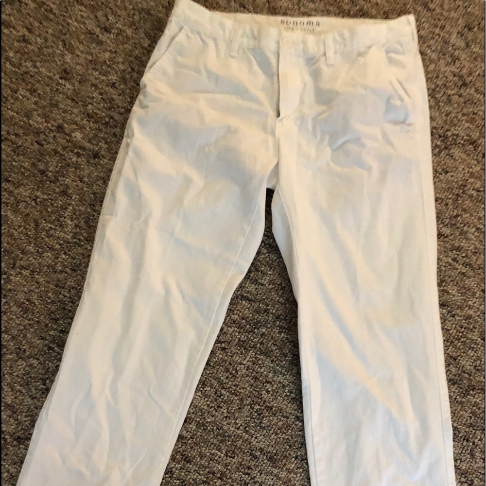 Mens Sonoma Size 34/32 Light Khaki Pants NWOT